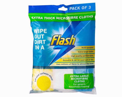 Picture of FLASH MICROFIBRE PLAIN 3 CLOTHS