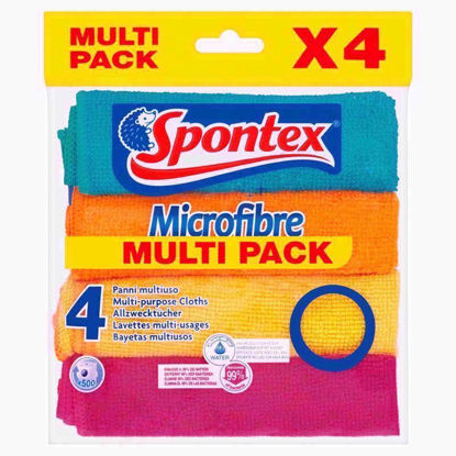 Picture of SPONTEX 4 MICROFIBRE CLOTHS