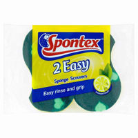 Picture of SPONTEX 2 EASY SPONGE SCOURER LEMON