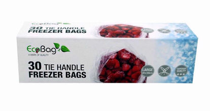 Picture of ECOBAG CLEAR FREEZER BAG 30 TIE HANDLE