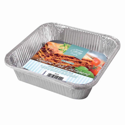 Picture of KINGFISHER FOIL TRAY 3 TRAYS SQUARE