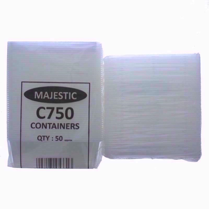 Picture of MP PLASTIC RECT 50 CONTAINERS & LIDS 750ML