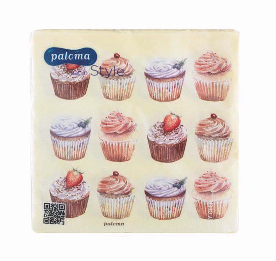 Picture of PALOMA NAPKIN 3 PLY CUPCAKES 20 NAPKINS