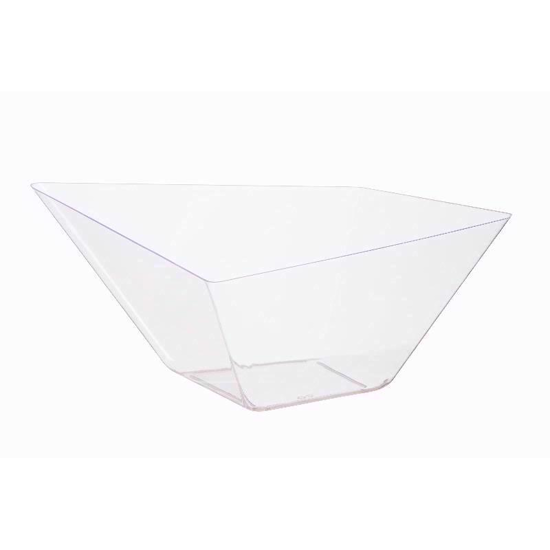 Picture of PLASTIC CLEAR MEDIUM SQUARE ANGLED BOWL