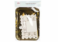 Picture of PLATTER WITH DOILIES GOLD LARGE D000