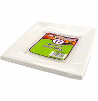 Picture of PPS 18CM PLASTIC WHITE SQ 12 PLATES