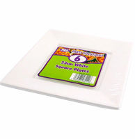 Picture of PPS 23CM PLASTIC WHITE SQ 6 PLATES