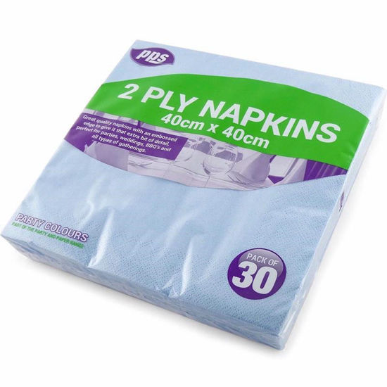 Picture of PPS 2PLY 30 NAPKINS BLUE 40X40CM ETA