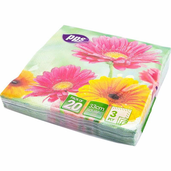 Picture of PPS 3PLY 33CM 20 NAPKINS SUNFLOWERS