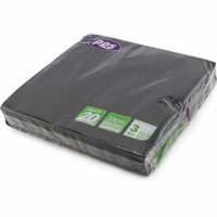 Picture of PPS 3PLY 33CM 20 NAPKINS BLACK