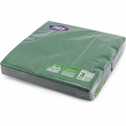 Picture of PPS 3PLY 33CM 20 NAPKINS GREEN