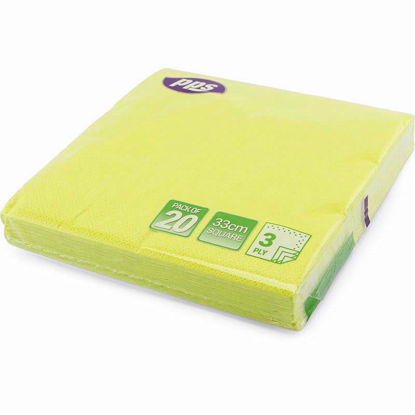 Picture of PPS 3PLY 33CM 20 NAPKINS LIME