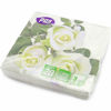 Picture of PPS 3PLY 33CM 20 NAPKINS WHITE ROSE FLOWER