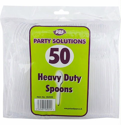 Picture of PPS CUTLERY CLEAR HEAVYDUTY 50 SPOONS