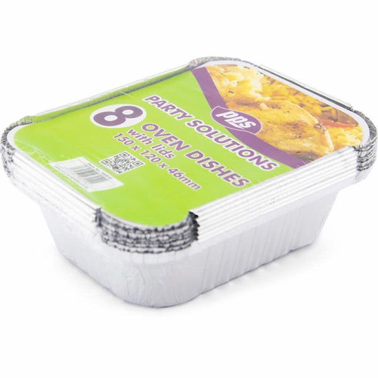 Picture of PPS FOIL 8 CONTAINERS & LID 150X120X46MM