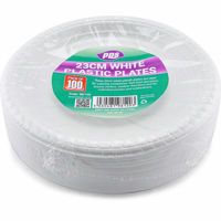 Picture of PPS PLASTIC 100 PLATES 23CM