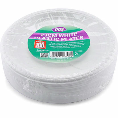 Picture of PPS PLASTIC 100 PLATES 23CM