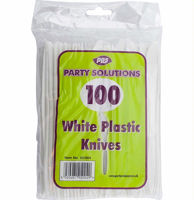 Picture of PPS PLASTIC CUTLERY WHITE 100 KNIVES