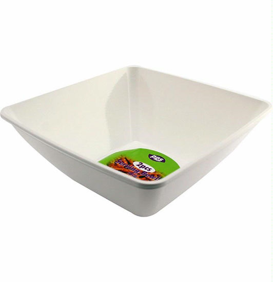 Picture of PPS PLASTIC SQ SERVIN BOWLS WHT 28CM 2PC ETA