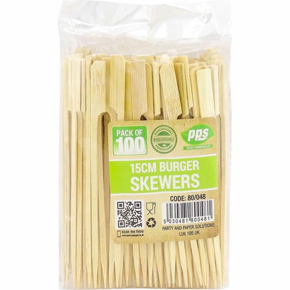 Picture of PPS WOODEN BIODEGRADABLE 100 SKEWERS