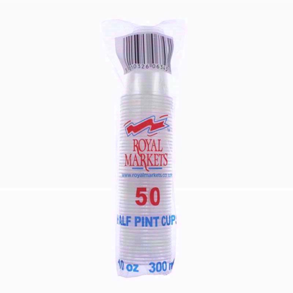 Picture of ROYAL MARKET PLASTIC HALF PINT 50 GLASS