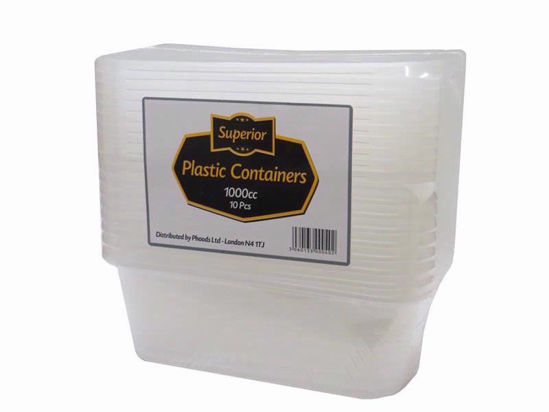 Picture of SUPERIOR PLASTIC RECT 10 CONTAINER 1000CC