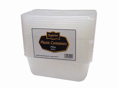 Picture of SUPERIOR PLASTIC RECT10 CONTANINERS 750CC
