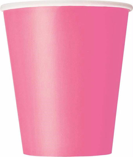 Picture of UNIQUE PAPER 14 CUPS HOT PINK 9 OZ