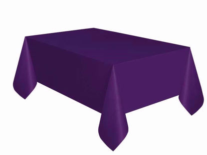 Picture of UNIQUE RECT DEEP PURPLE TABLE COVER 54X108IN