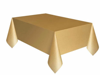 Picture of UNIQUE RECT GOLD TABLE COVER 54X108IN