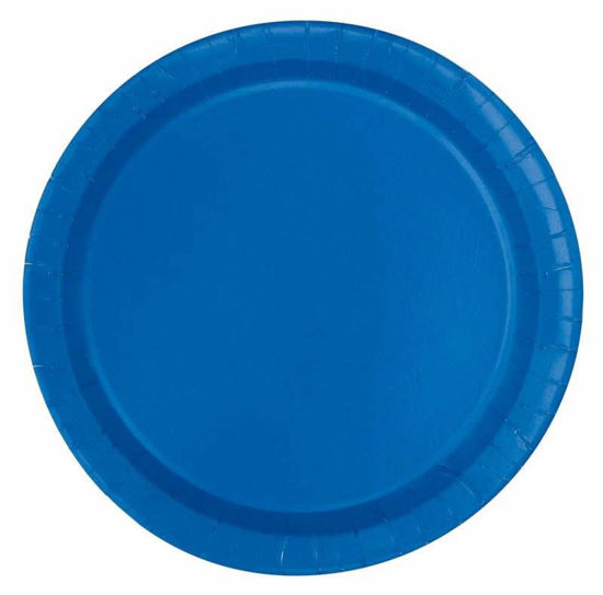 Picture of UNIQUE ROUND 9IN ROYAL BLUE 16 PLATES