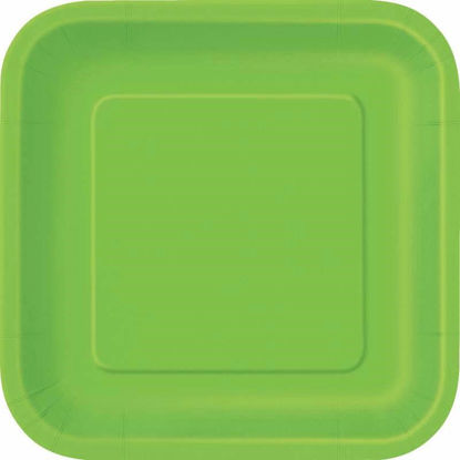Picture of UNIQUE SQUARE 7IN LIME GREEN 16 PLATES