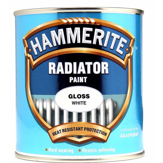 Picture of HAMMERITE RADIATOR ENAMEL GLOSS WHITE 500ML