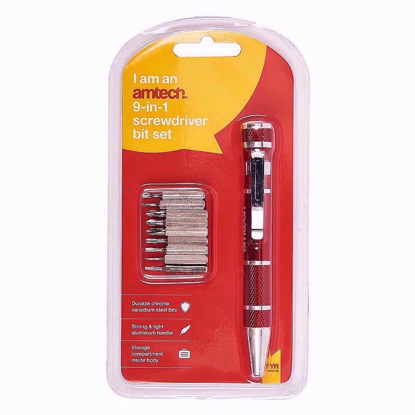 Picture of AMTECH SCREWDRIVER BIT 9PC SET