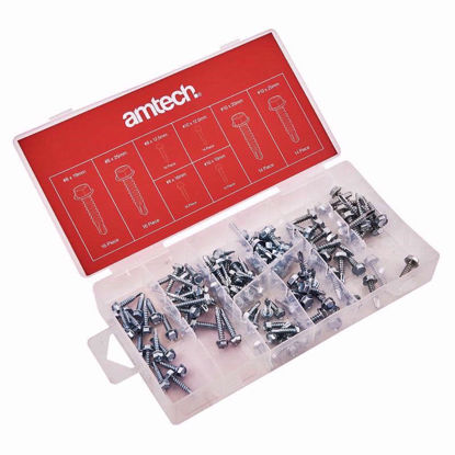 Picture of AMTECH SELF DRILLING SCREW 120PC SET