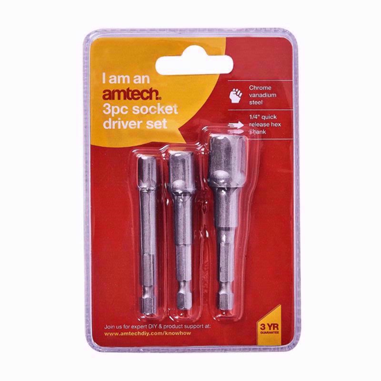 Picture of AMTECH SOCKET DRIVER 3PC SET