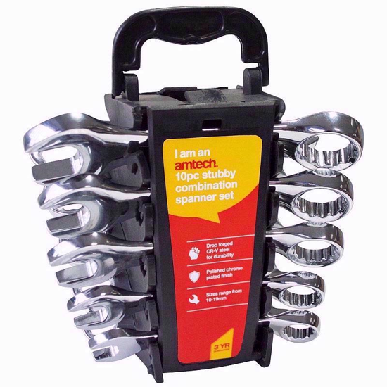 Picture of AMTECH SPANNER STUBBY 10PC SET