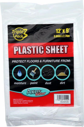 Picture of AXUS PLASTIC DUST SHEET 12X9 INCH