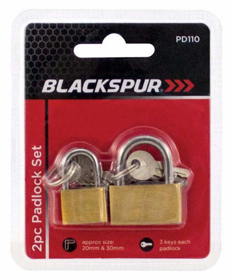 Picture of BLACKSPUR 2 PCE PADLOCK SET