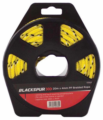 Picture of BLACKSPUR 20M X 4MM PP BRAIDED ROPE/REEL