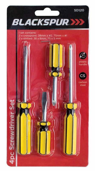 Picture of BLACKSPUR SCREWDRIVER 4PC SET