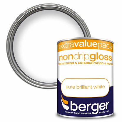 Picture of BERGER NON DRIP GLOSS WHITE 1.25 LTR(SPECIAL