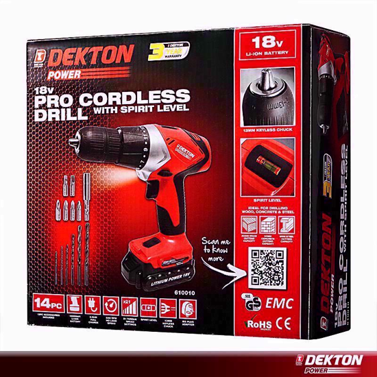 Picture of DEKTON CORDLESS PRO DRILL 18V