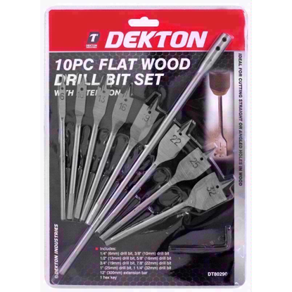 Picture of DEKTON DRILL WOOD FLAT 10PC SET