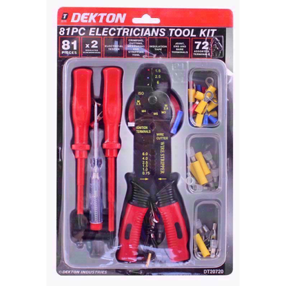 Picture of DEKTON ELECTRICIANS TOOL KIT 81PC