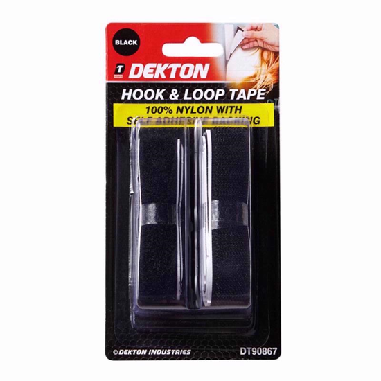 Picture of DEKTON HOOK&LOOP BLACK 20MMX1M