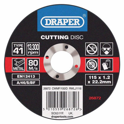 Picture of DRAPER METAL CUTTING DISCS 115X1.2MM(SINGLES)