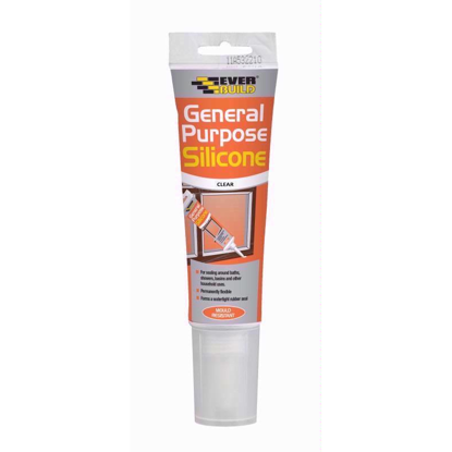 Picture of EVERBUILD EASY SQUEEZE G.P SILICONE CLEAR 80M