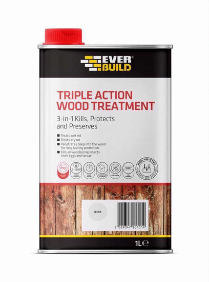 Picture of EVERBUILD TRIPLE ACTION WOOD TREATMENT CLR 1L