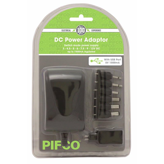 Picture of PIFCO REG ADAPTOR 1500MA WITH USB